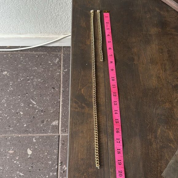 Elegant 14K Gold Plated Monaco Chain Necklace Bracelet Set - Picture 9 of 9